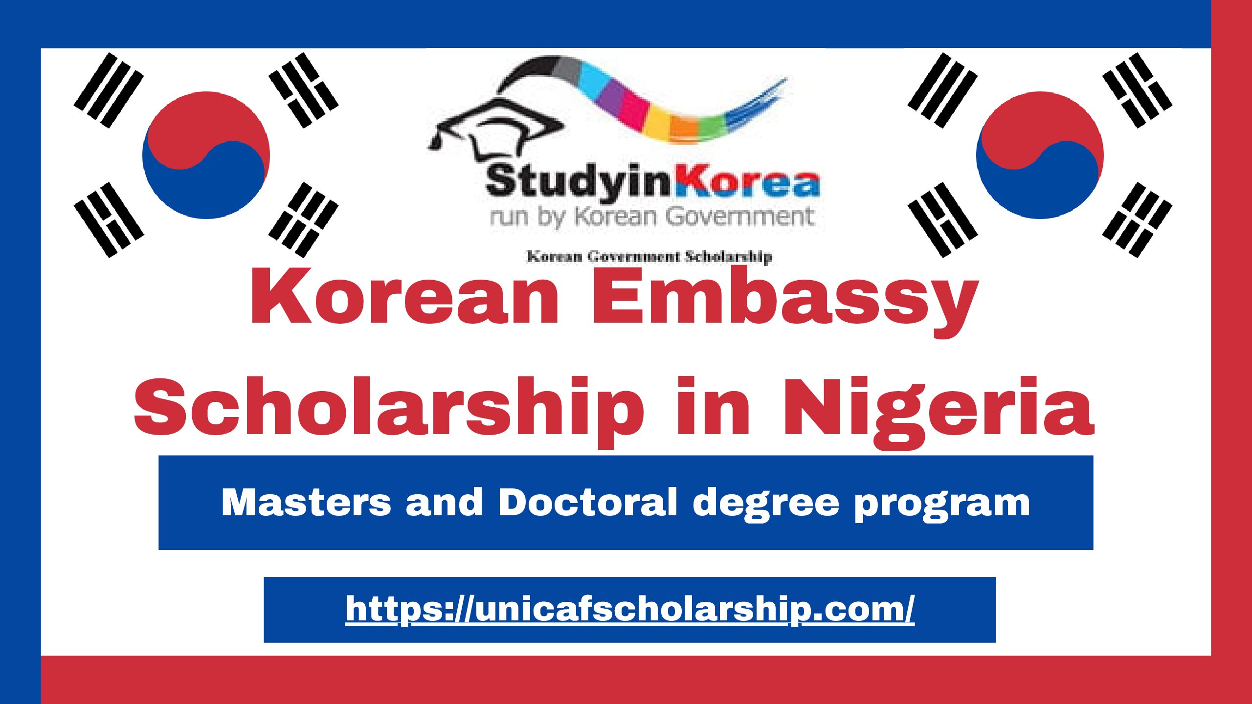 Korean Embassy Scholarship in Nigeria 2025