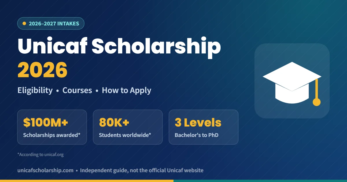 Unicaf Scholarship 2026 eligibility, courses and how to apply
